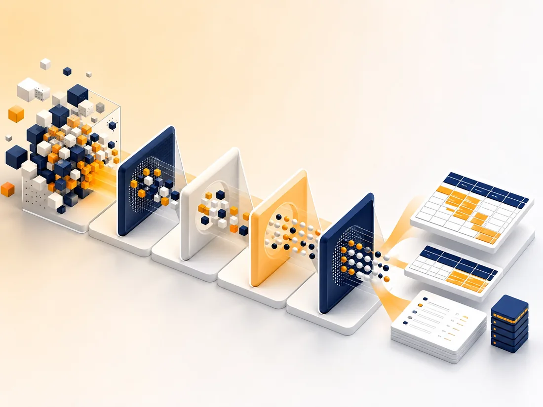 Data processing pipeline illustration