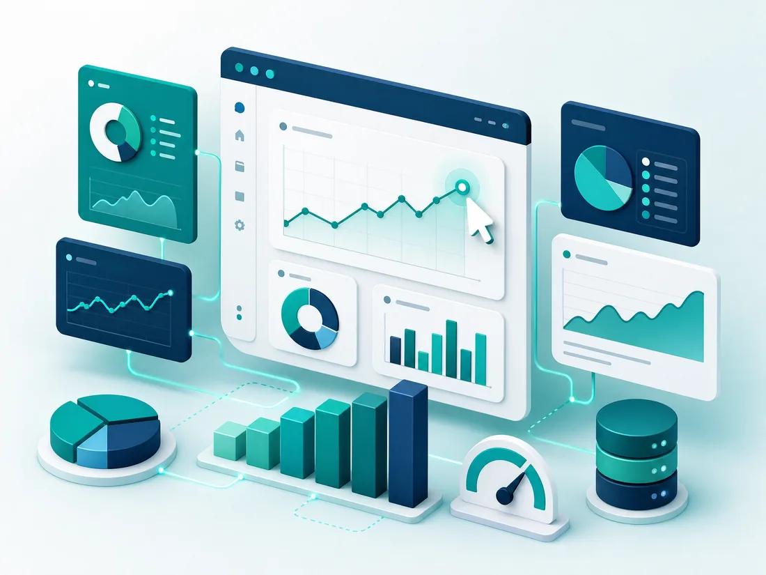 Data visualisation dashboard illustration
