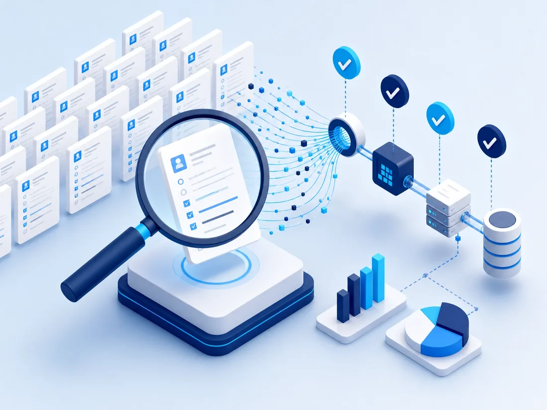 Quantitative research and data collection illustration